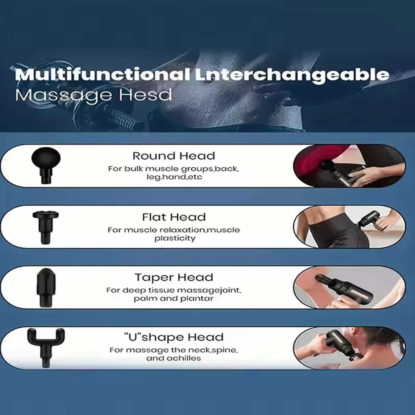 Portable Fascia Gun Deep Tissue Massage - Palm and Thread