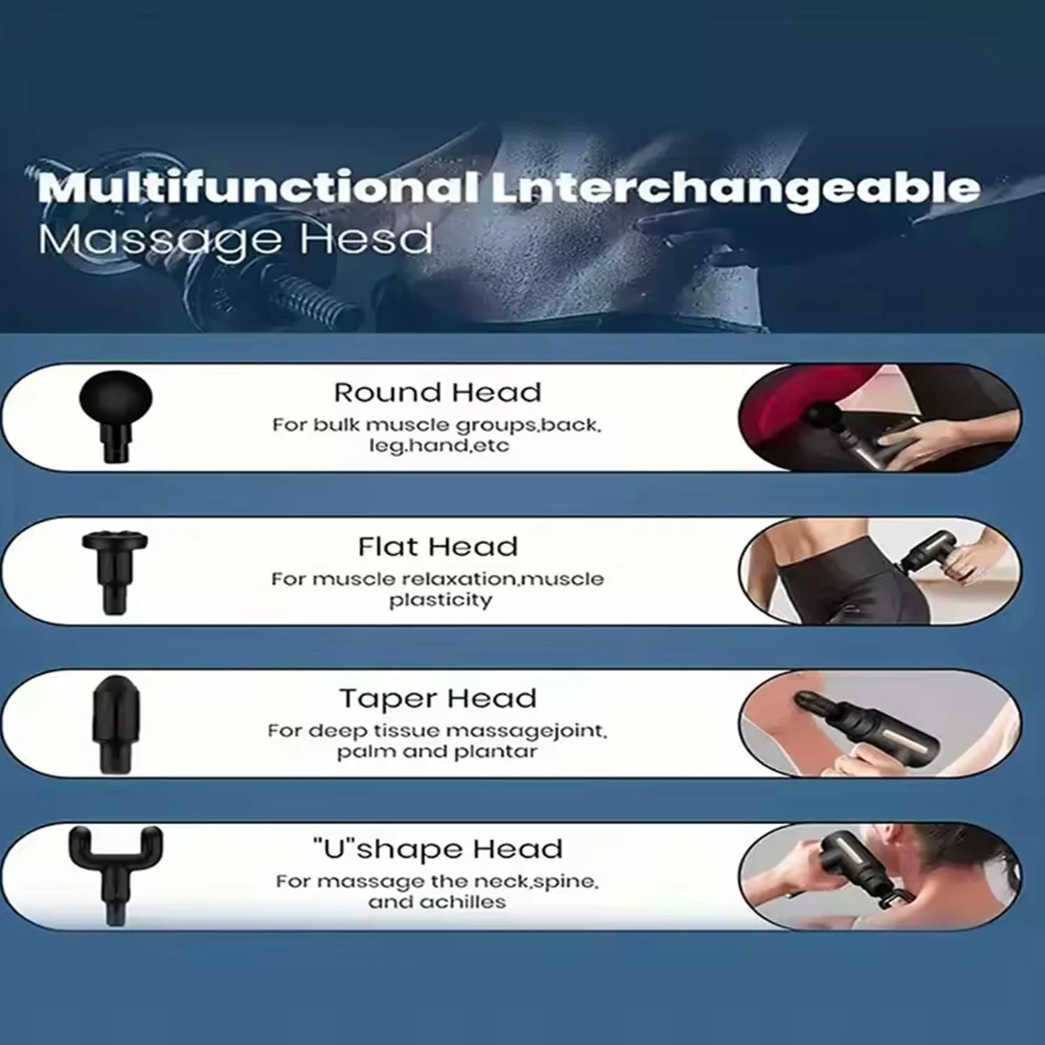 Portable Fascia Gun Deep Tissue Massage - Palm and Thread