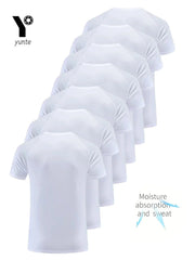 Round Neck T-Shirt 7-Piece White - Palm and Thread