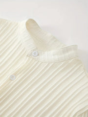 Textured Button Down Shirt and Drawstring Pant Outfit - Palm and Thread