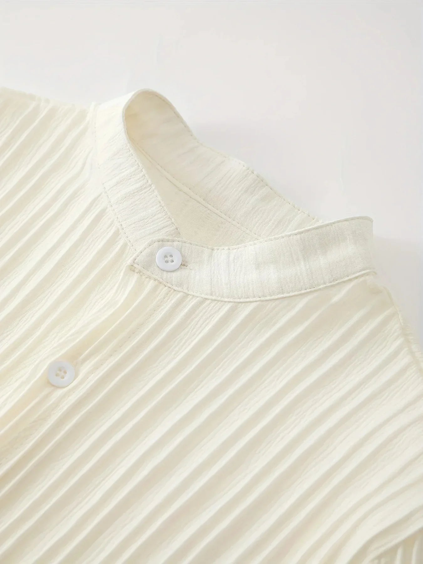 Textured Button Down Shirt and Drawstring Pant Outfit - Palm and Thread