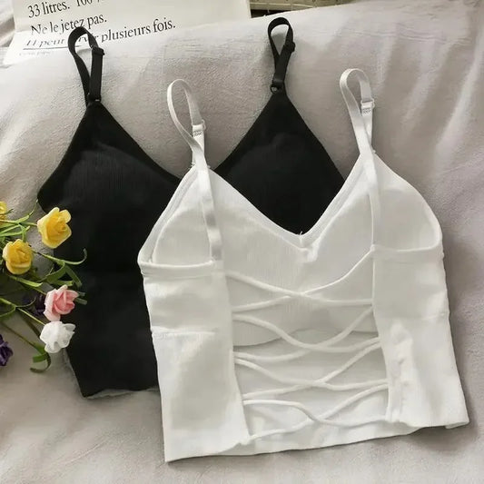 Crop Top Off Shoulder Sleeveless Camisole - Palm and Thread