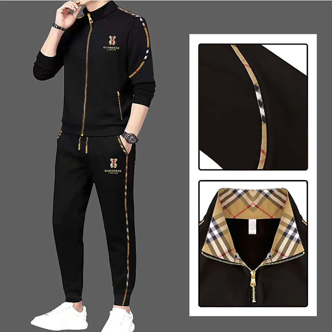 Sports Cardigan Zipper Sweatshirt Sweatpant Suit - Palm and Thread