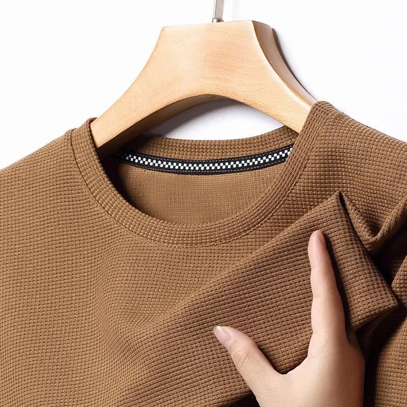 Polo Waffle Solid T-shirt - Palm and Thread