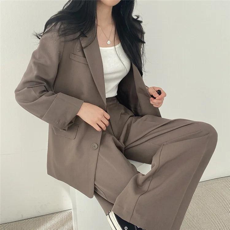 Long Sleeve Blazer + Pant Matching Set - Palm and Thread