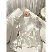 French Elegant Waist Cinched Shirt - Palm and Thread