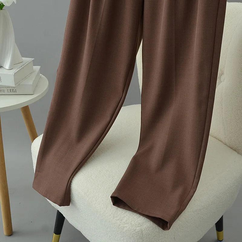 High Waist Tailored Casual Pant - Palm and Thread