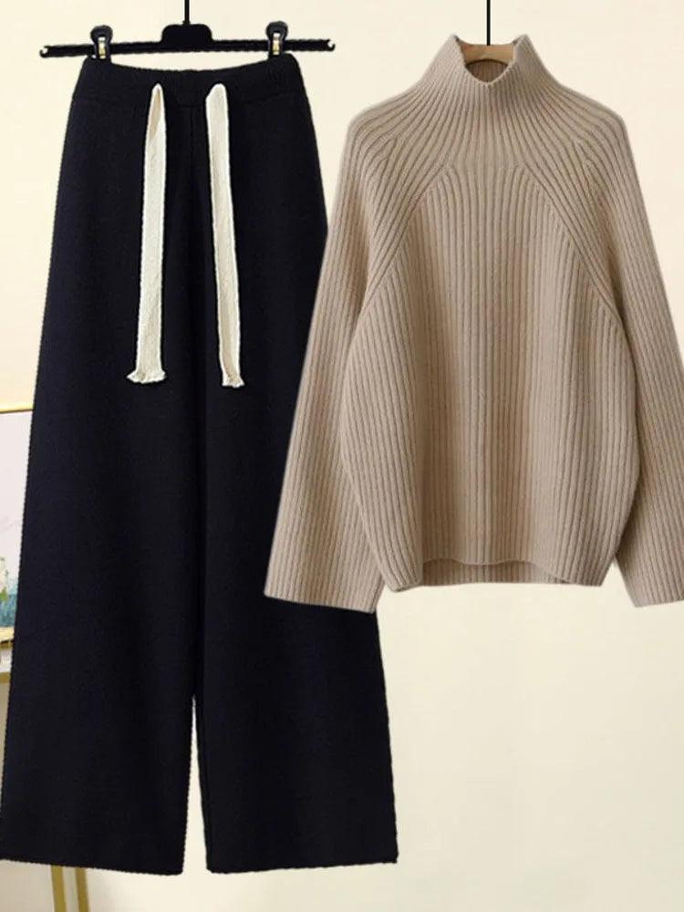 Turtleneck Pullover + Pant Matching Set - Palm and Thread