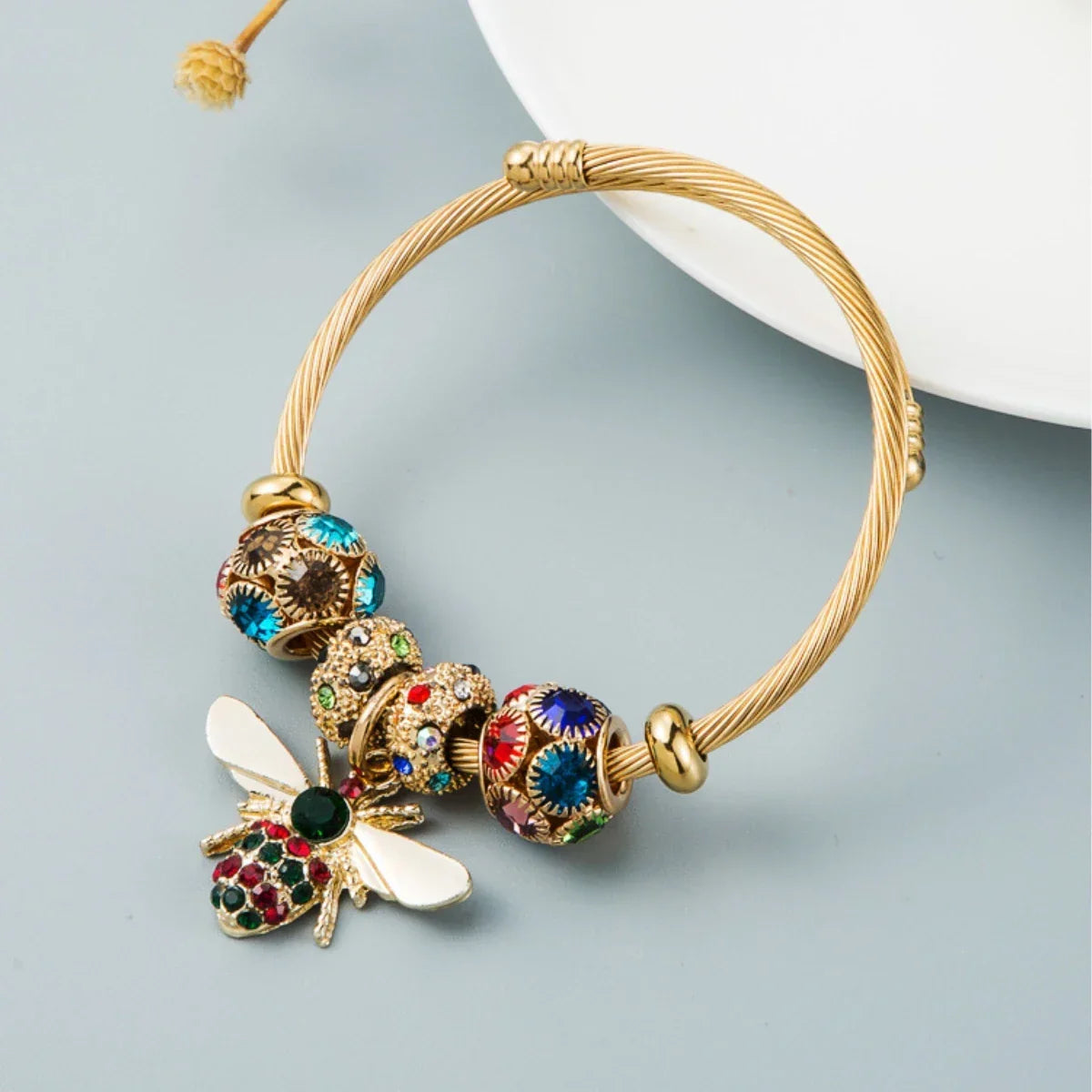 Fashion Multi Element Stainless Steel Panadora - Palm and Thread