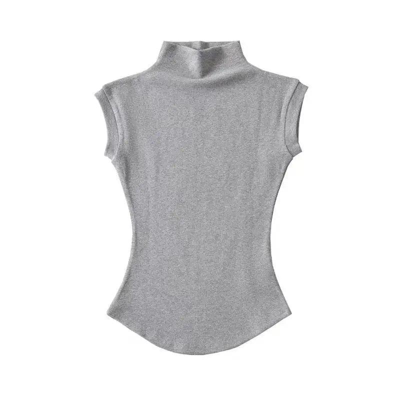 Turtleneck Sleeveless T-Shirts Top - Palm and Thread