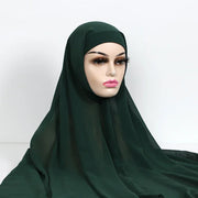 Chiffon Hijab With Underscarf Cap Bonnet Instant - Palm and Thread