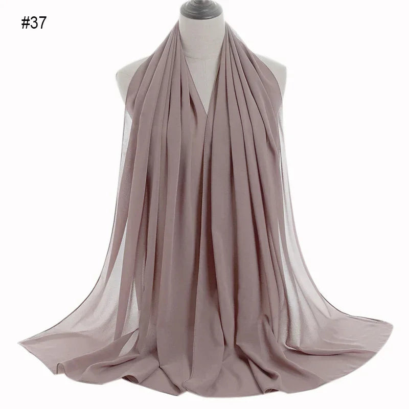 Solid Chiffon Shawl Scarf - Palm and Thread