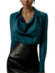 Long Sleeve Fashion Simple Blouse - Palm and Thread