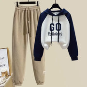 Hooded Print Top Loose Pant Set - Palm and Thread