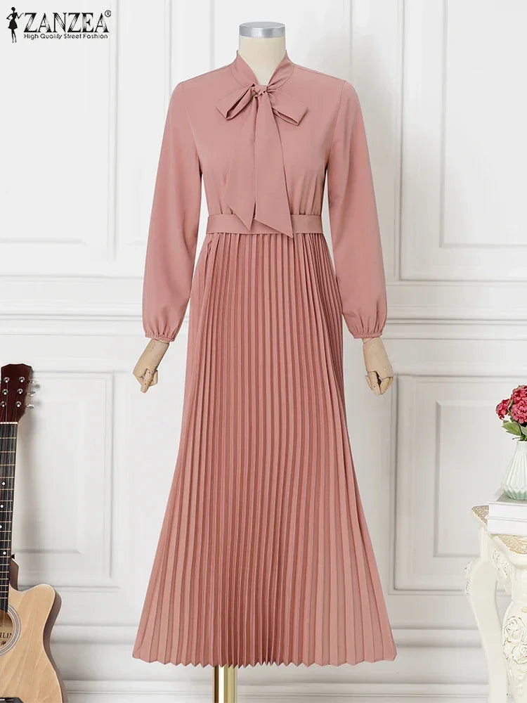 Fashion Long Sleeve Pleated Sundress Dress - Palm and Thread