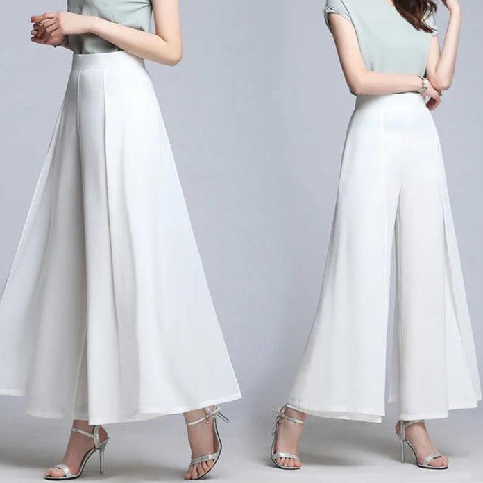 Chiffon Wide Leg Elegant Pant - Palm and Thread