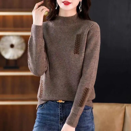 Simple Casual All Match Knitted Sweater Top - Palm and Thread