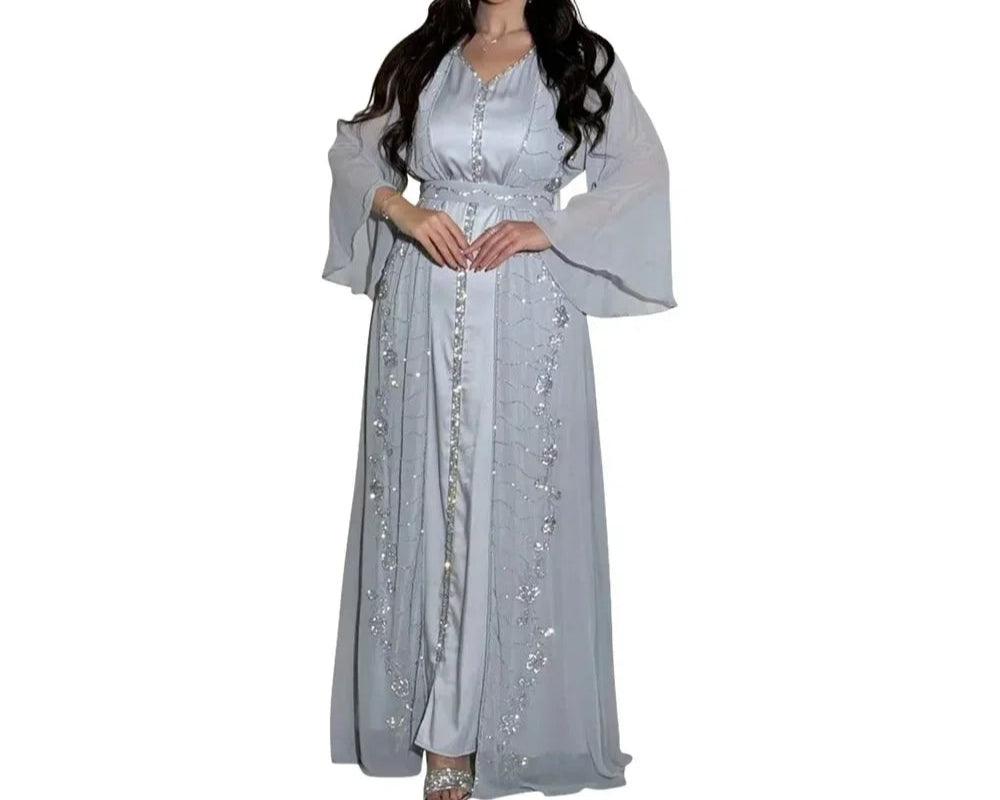 Chiffon Cardigan and Vest Dress Abaya - Palm and Thread