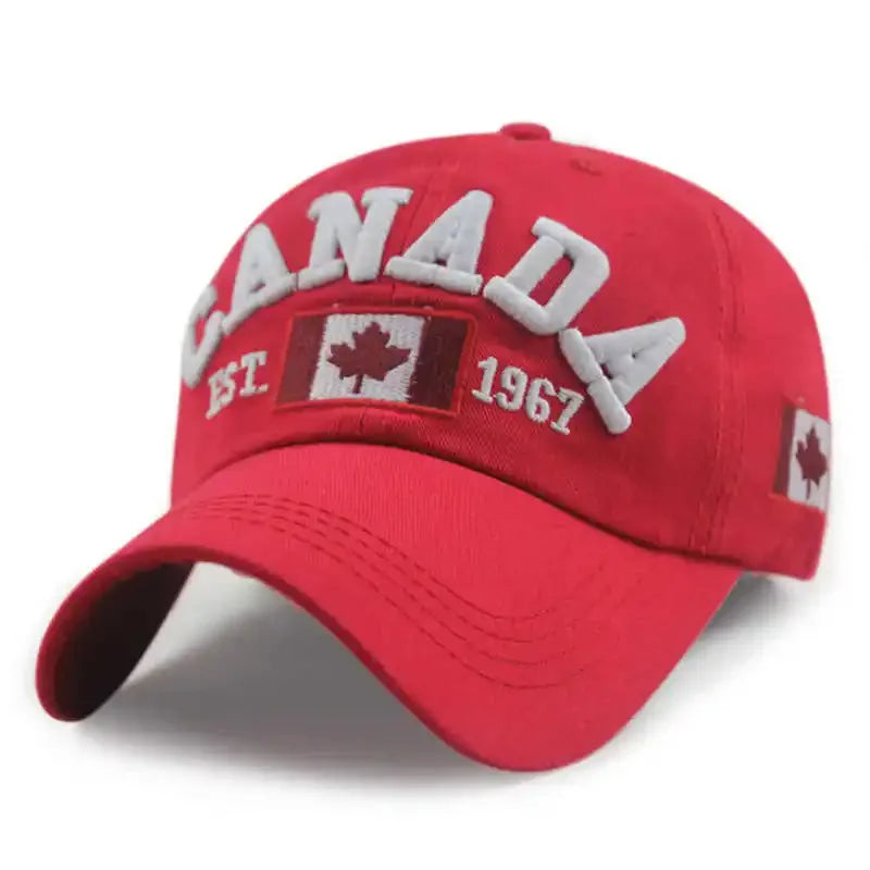 Fashion Cotton Baseball Cap Flag of Canada Hat - Palm and Thread