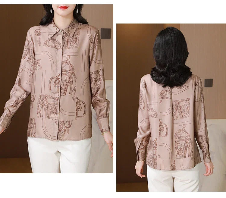 Luxury Brand Design Vintage Print Top - Palm and Thread