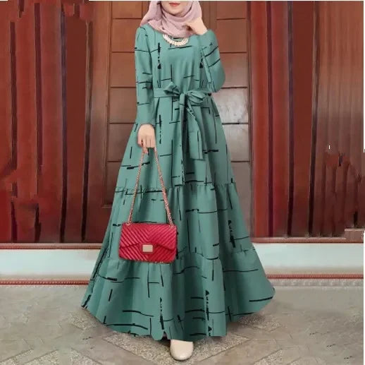 Long Sleeve O Neck Dress - Palm and Thread