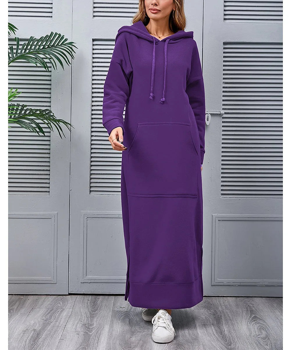 Hooded Big Pocket Abaya - Palm and Thread