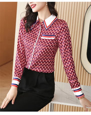 Red Plaid Printed Blouse - Palm and Thread