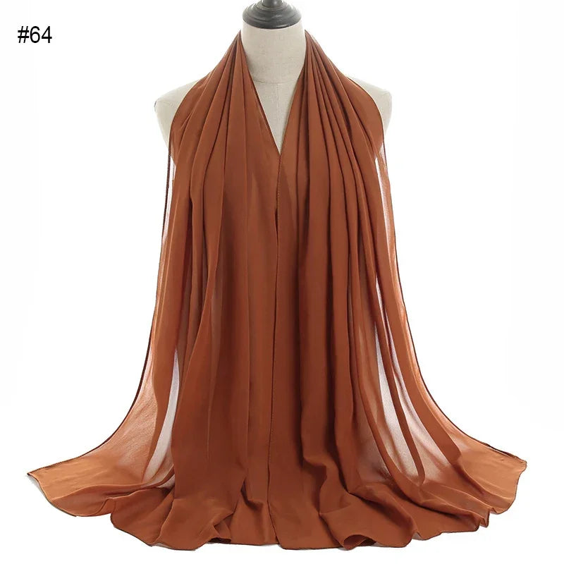 Solid Chiffon Shawl Scarf - Palm and Thread