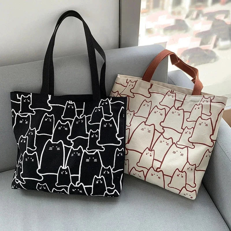 Cute Cat Shopper Handbag - Palm and Thread