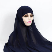 Chiffon Hijab With Underscarf Cap Bonnet Instant - Palm and Thread