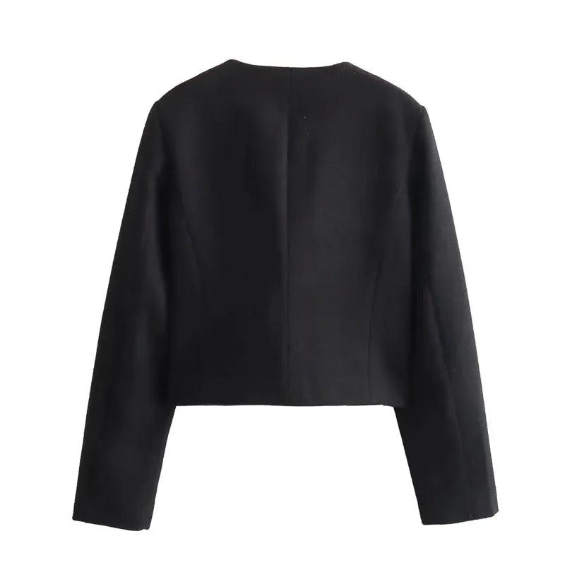 Long Sleeve Cropped Jacket Coat - Palm and Thread