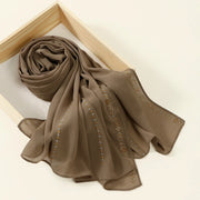 Fashion Rhinestone Chiffon Hijab Scarf - Palm and Thread