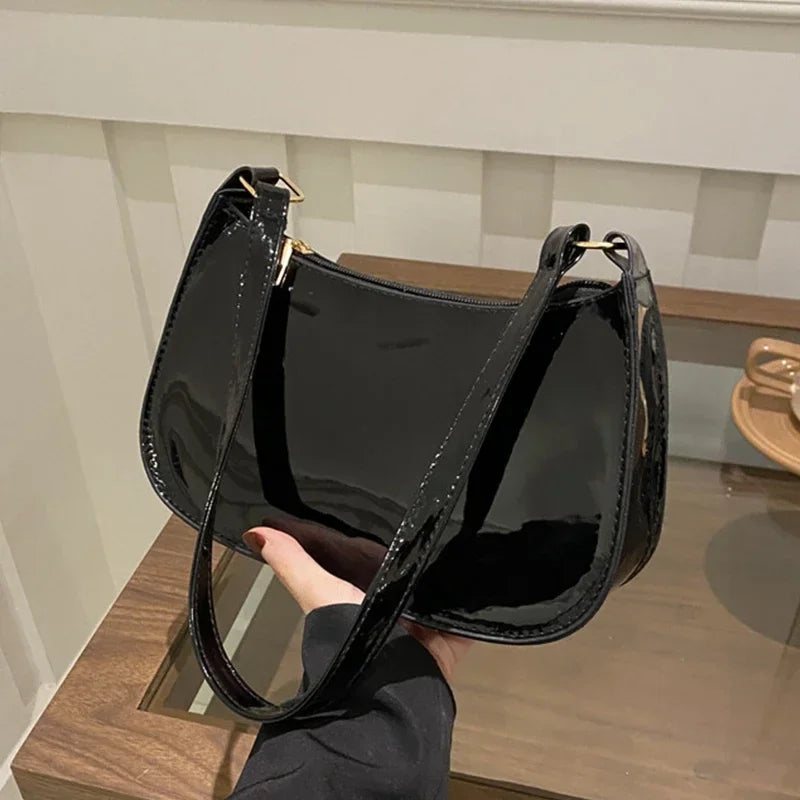 Vintage Patent Leather Shoulder Bag - Palm and Thread