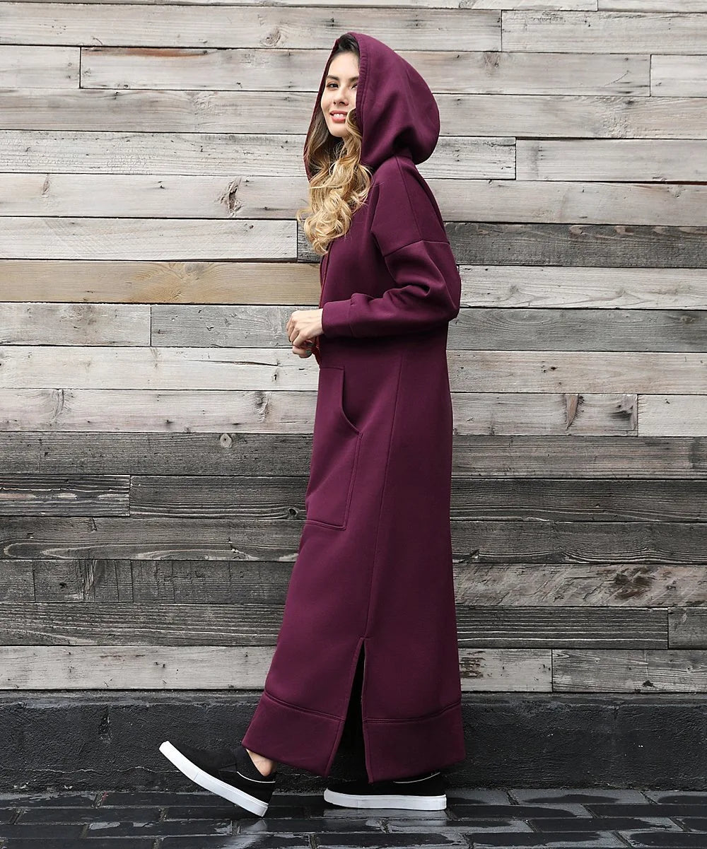 Hooded Big Pocket Abaya - Palm and Thread