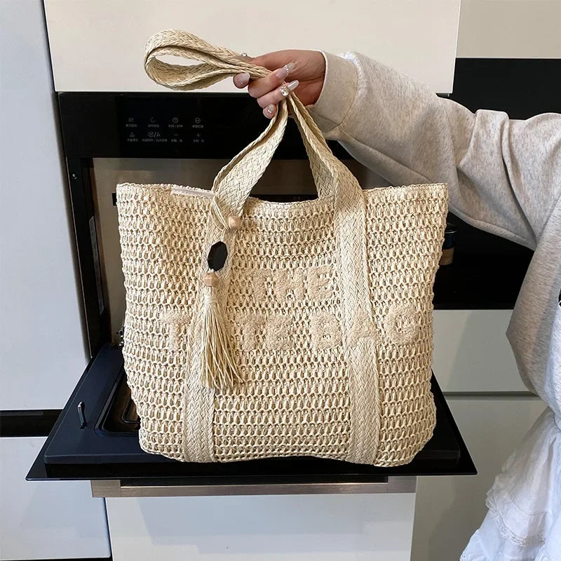 French style straw woven bag - Palm and Thread