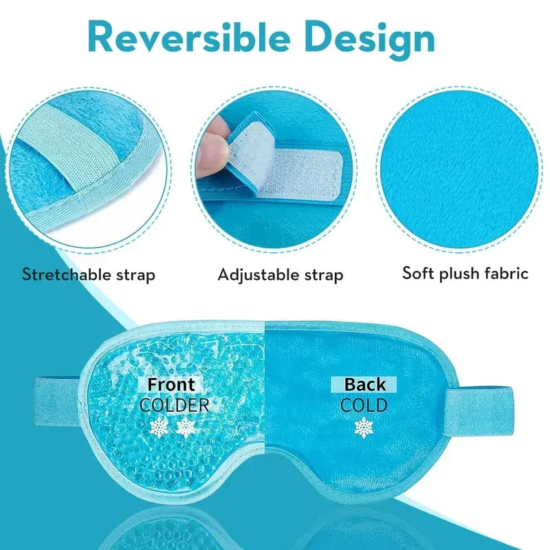 Gel Eye Mask Reusable Beads for Hot & Cold Therapy - Palm and Thread
