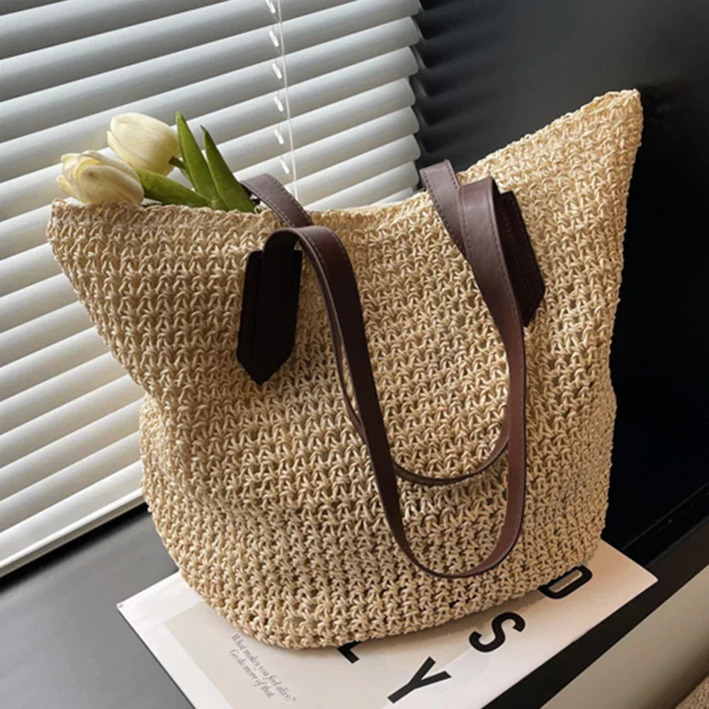 Bohemian Straw Underarm Bag - Palm and Thread