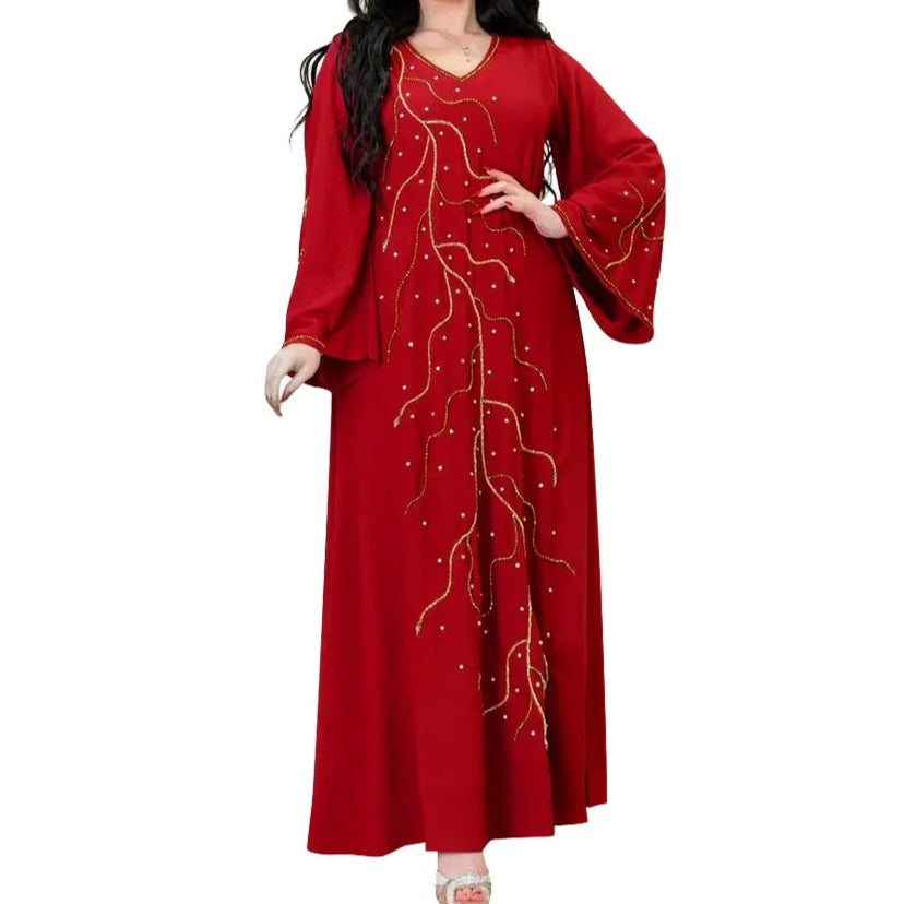 Long Evening Elegant Vestidos Abaya - Palm and Thread