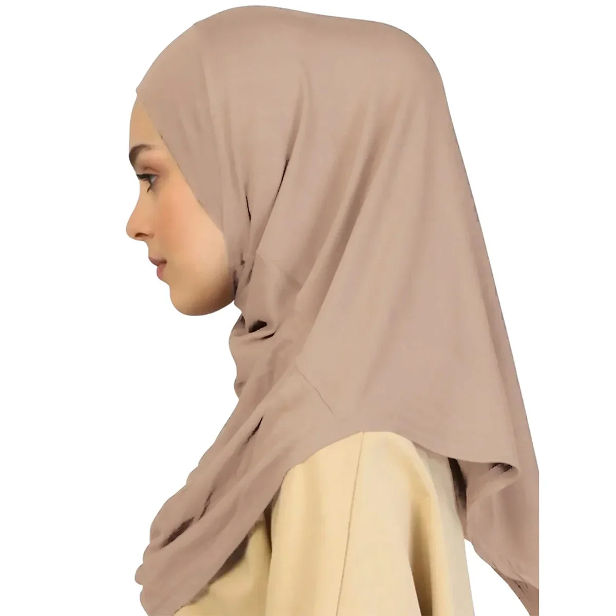 Instant Hijab Solid Color Hemp Headscarf - Palm and Thread