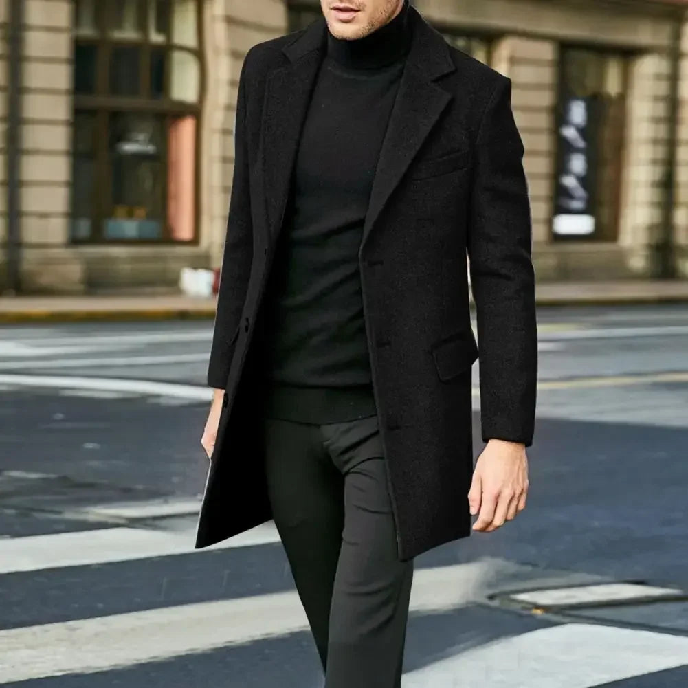 British style long-sleeved woolen coat