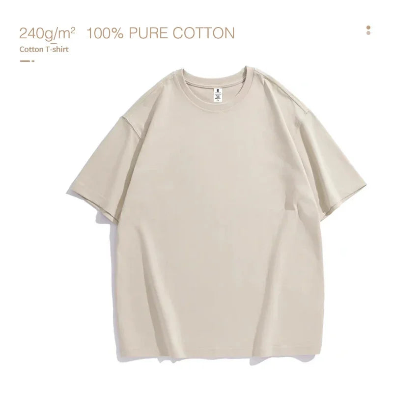 Heavy plus size Plain T-Shirt