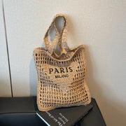 Fashion Straw Hollow Woven Shoulder Bag - Palm and Thread