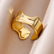 Stainless Steel Angel Feather Ring - Palm and Thread