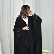 Sequin Open Abaya - Palm and Thread