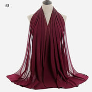 Solid Chiffon Shawl Scarf - Palm and Thread