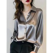 New Satin Shirt Blouse - Palm and Thread