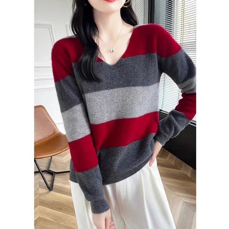 Striped All Match Knitted Sweater Top - Palm and Thread