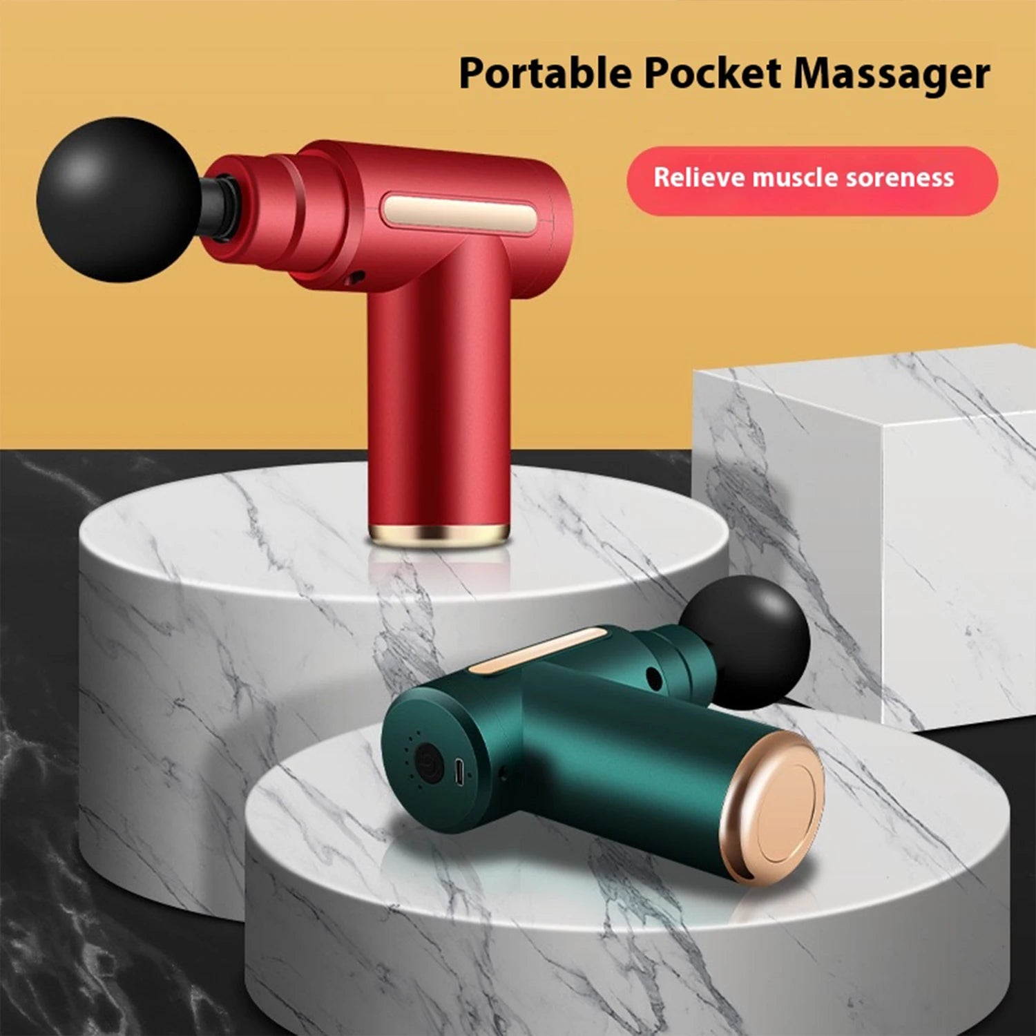 Portable Fascia Gun Deep Tissue Massage - Palm and Thread