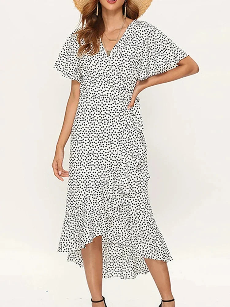 Beach Long Chiffon Dress - Palm and Thread