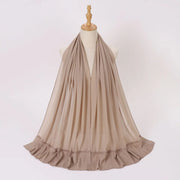 Pleated Chiffon Hijab Ladies Shawl - Palm and Thread